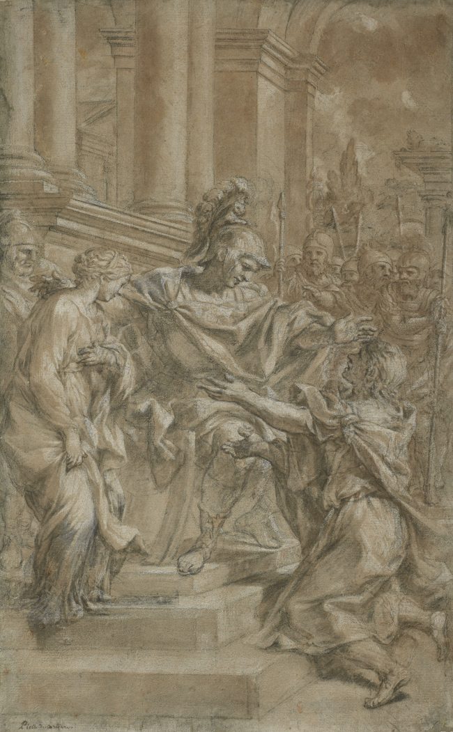 The continence of Scipio, drawing
