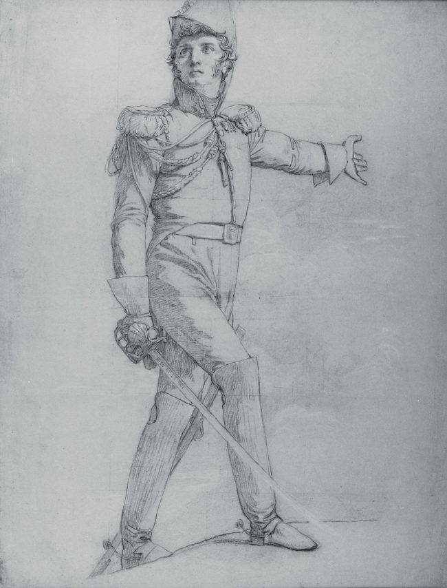 Etude pour le portrait de Louis de La Rochejaquelein, Dessin de PIERRE-NARCISSE GUERIN