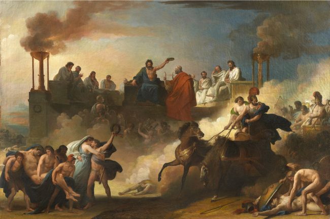 The Triumph of Homer, painting of Alexandre-Evariste Fragonard