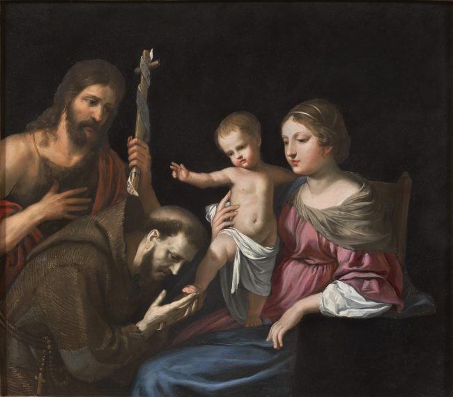 La Vierge à l’Enfant avec saint François et saint Jean-Baptiste, painting of Jacques Stella