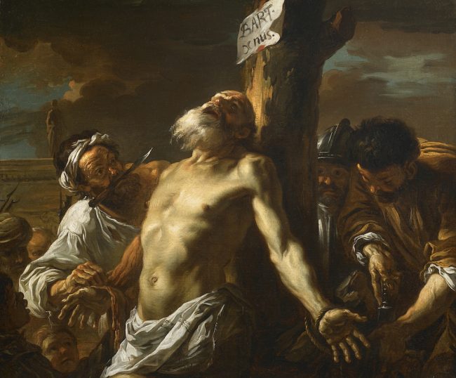 The Flaying of Saint Bartholomew, after Mattia Preti, painting of François André Vincent