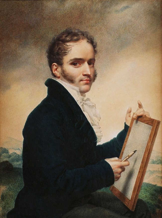 Self-portrait, dawing of FREDERIC MILLET
