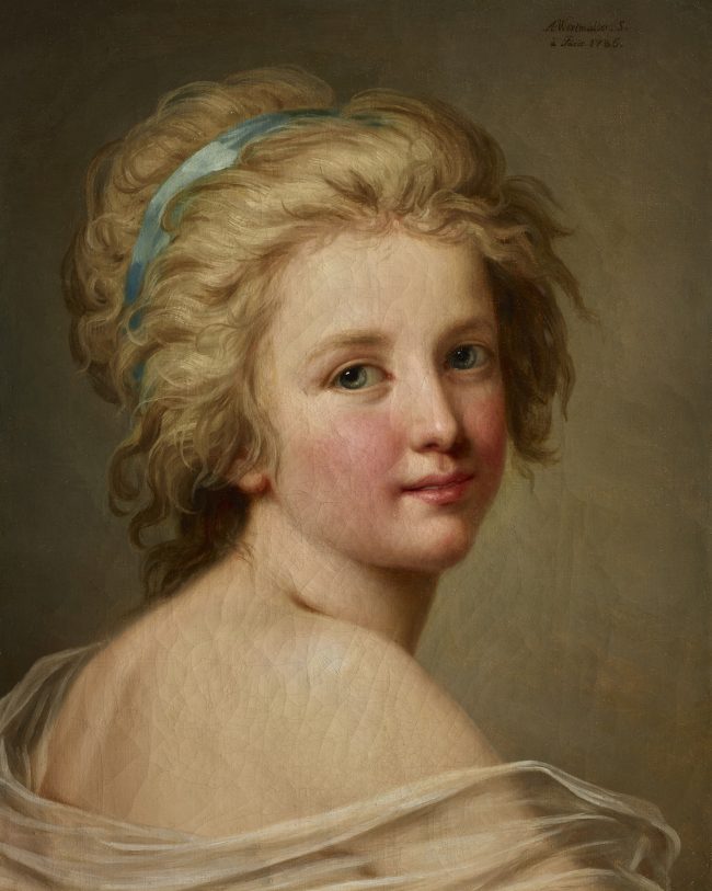 Portrait d’une jeune fille, tableau de ADOLF ULRICK WERTMULLER