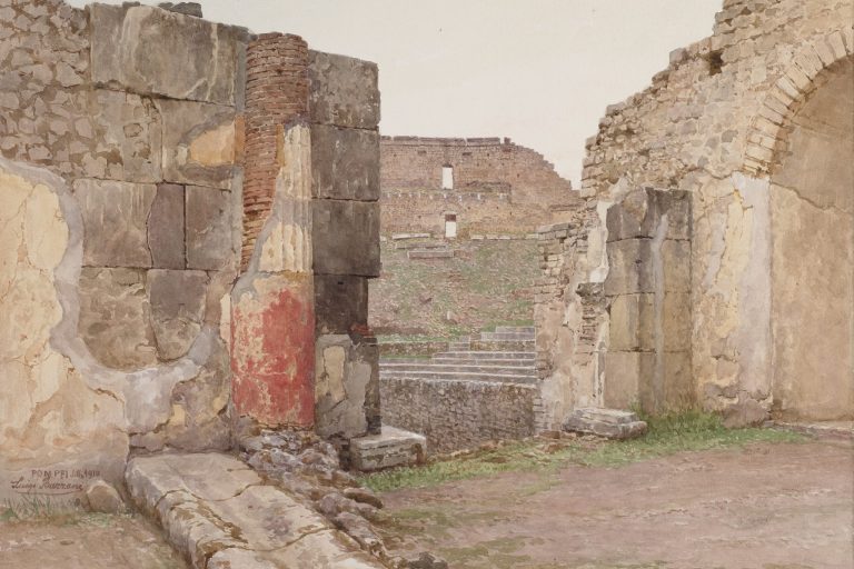 Vue de Pompéi par Luigi Bazzani