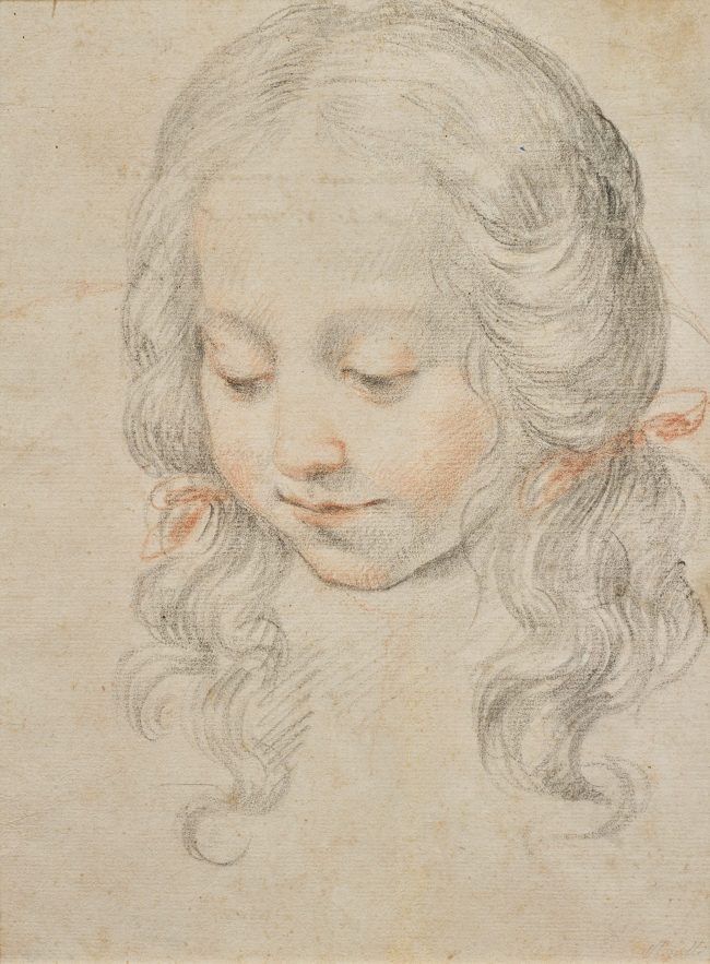 Dessin de Rosselli, Tête de jeune fille