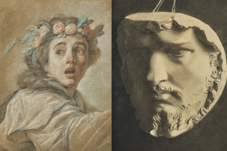 Carle Vernet et Hélène Andersen, deux oeuvres présentées au salon du dessin.