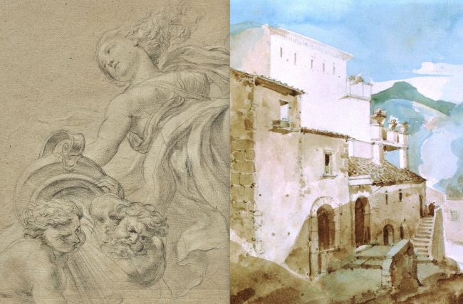 deux dessins exposés à Master Drawings