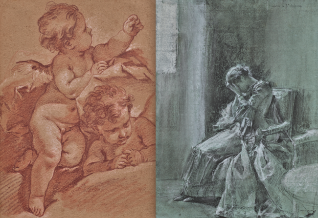 Deux oeuvres présentées sur notre stand au salon