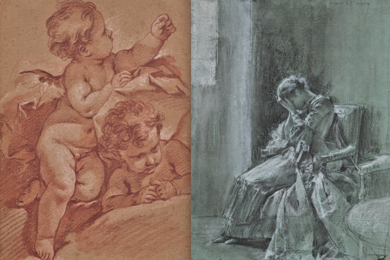 Deux oeuvres présentées sur notre stand au salon