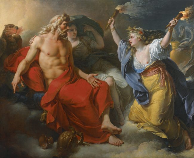 Ceres Begging for Jupiter’s Thunderbolt after the Kidnapping of his Daughter Proserpine