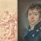 une sanguine par Boucher et un portrait de jeune homme au pastel par Hoin