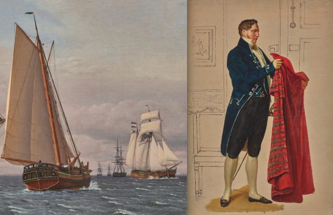 Deux détails des oeuvres présentées sur le salon