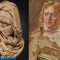 une sculpture et une peinture présentés au salon Fine Art Paris